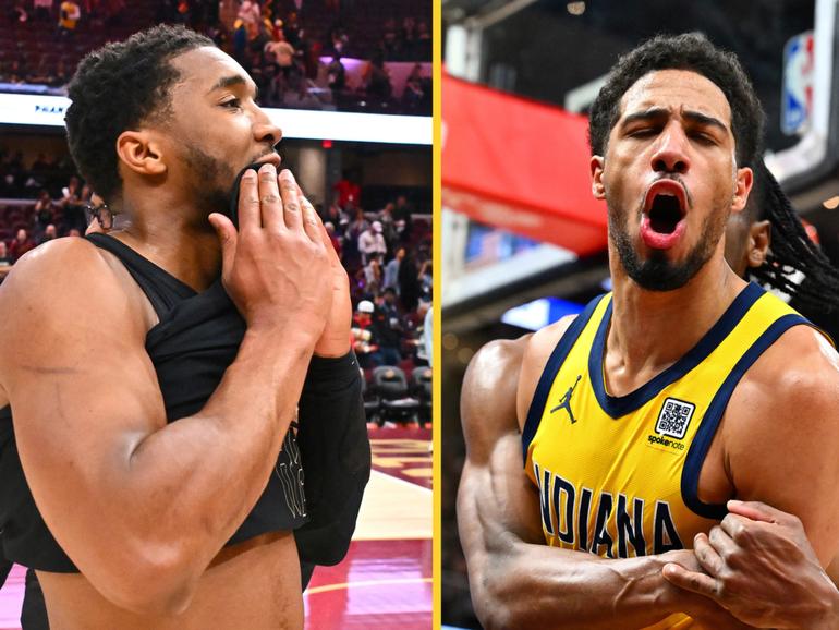 Donovan Mitchell and Tyrese Haliburton.