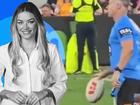 Penrith trainer Shane Elford was filmed watering the ball before the Panthers kicked off.