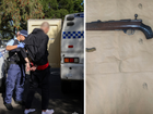 A disqualified driver has been arrested after being found slumped in a car. 