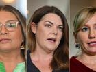 Mehreen Faruqi, Sarah Hanson-Young and Larissa Waters are contenders to lead the Greens. (Mick Tsikas/AAP PHOTOS)
