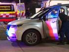 A crime scene has been established after two men were violently stabbed in Sydney.