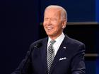 Democratic presidential candidate former Vice President Joe Biden smiles during the first presidential debate Tuesday, Sept. 29, 2020, at Case Western University and Cleveland Clinic, in Cleveland, Ohio. 