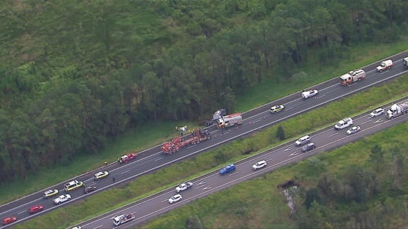the crash happened on the Bruce Hwy.