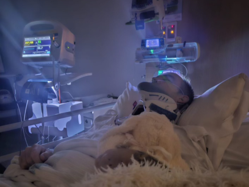 Mark Peebles suffered multiple fractures in both legs, a collapsed lung and spinal damage after the crash.