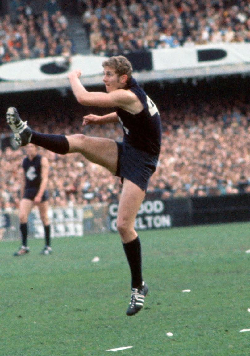 The young star in action for Carlton at the MCG.