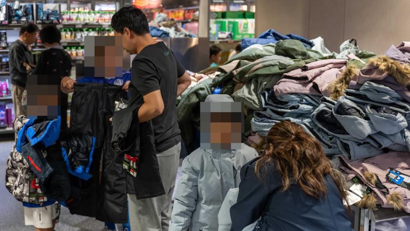 Massive crowds have formed outside a Sydney Aldi store as shoppers race to get their hands on a must-have selection of goods. Picture: NewsWire / Monique Harmer