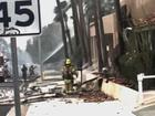 Firefighters rushed to the scene of an explosion at Palm Springs in California. (AP PHOTO)