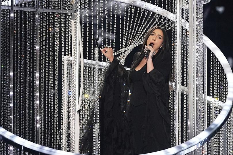 Yuval Raphael from Israel performs the song "New Day Will Rise" during the Grand Final of the 69th Eurovision Song Contest, in Basel, Switzerland.