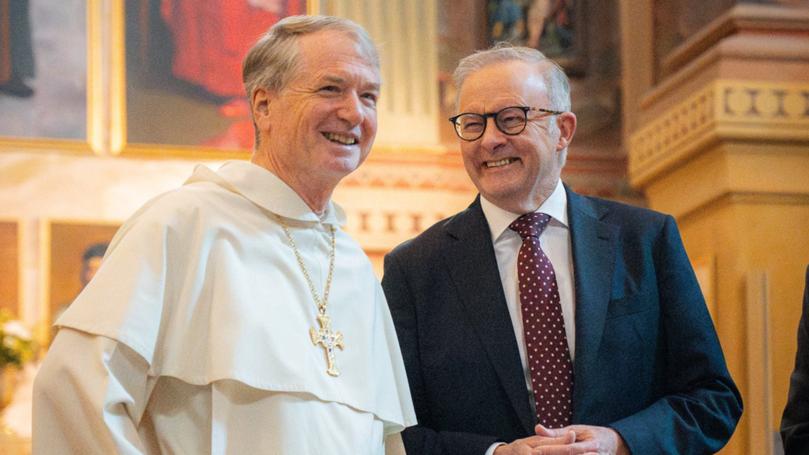 Anthony Albanese and Archbishop Anthony Fisher.