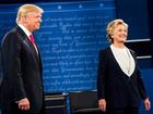 Hillary Clinton and Donald Trump stand onstage for a presidential debate in St. Louis, on Oct. 9, 2016. MUST CREDIT: Melina Mara/The Washington Post)