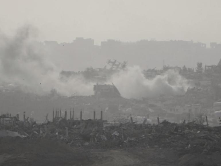 At least 130 Gazans have been killed in Israeli air strikes, on top of 464 killed over the week. (AP PHOTO)