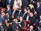 Australian Prime Minister Anthony Albanese (centre) joins other world leaders at the Inauguration Mass of Pope Leo XIV at St Peters Square in Vatican City.