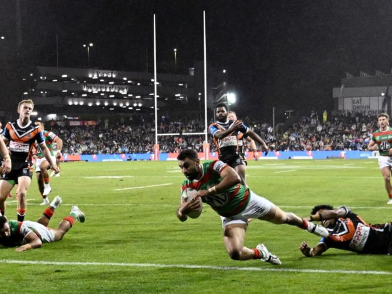 The Rabbitohs defeated Wests Tigers at Campbelltown on Sunday night.