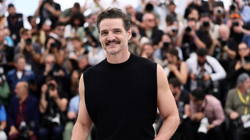 Pedro Pascal poses during the "Eddington" photocall at the 78th annual Cannes Film Festival.