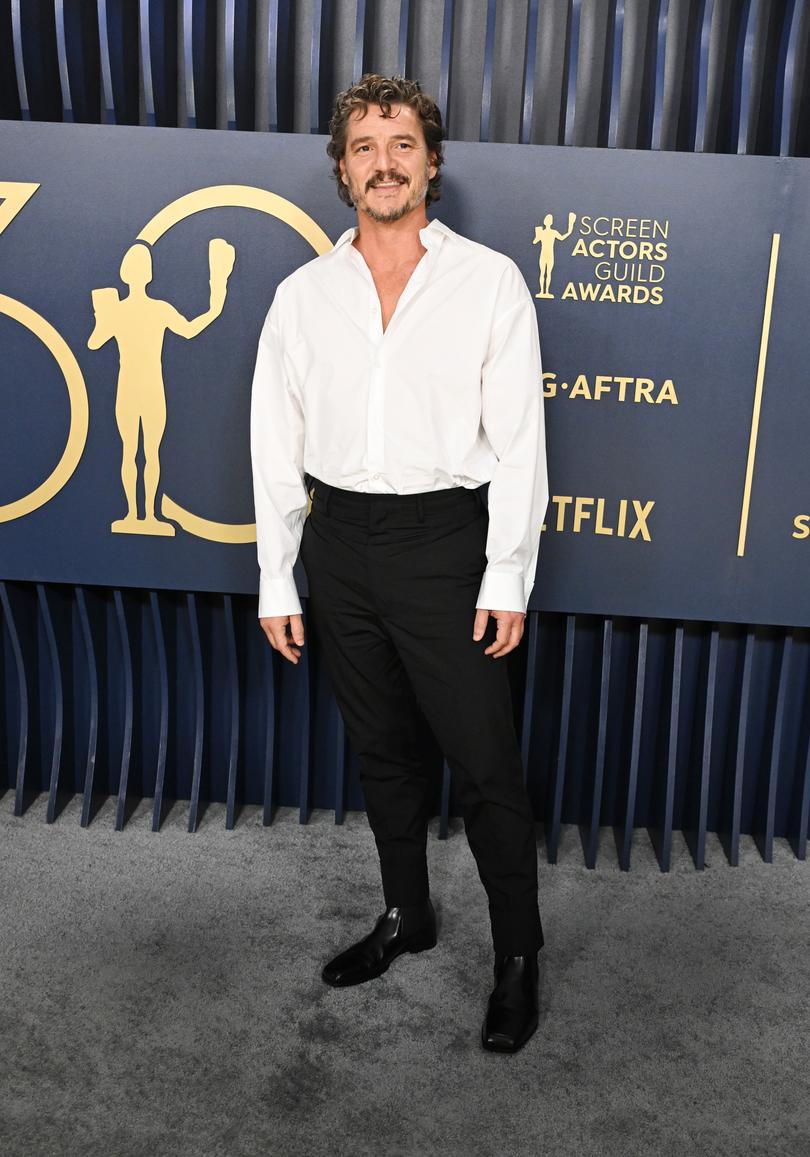Pedro Pascal at the Screen Actors Guild Awards in 2024 where he won the award for male actor in a drama series. (Photo by Gilbert Flores/Variety via Getty Images)