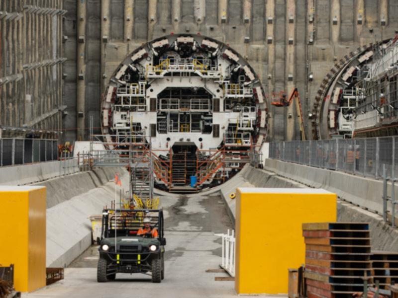 A sinkhole has halted tunnel boring work on Melbourne's $26.1 billion North East Link project.