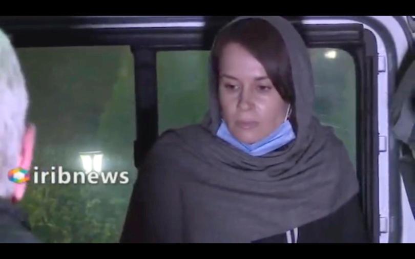 British-Australian academic Kylie Moore-Gilbert in 2020 when she was freed in a prisoner exchange after being detained in Iran for more than two years.