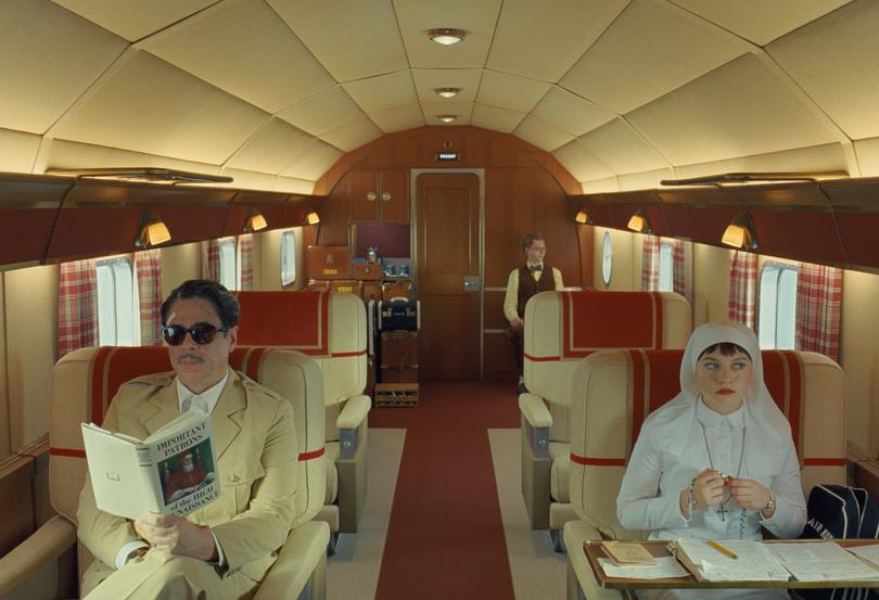 The Phoenician Scheme features two onscreen plane crashes.