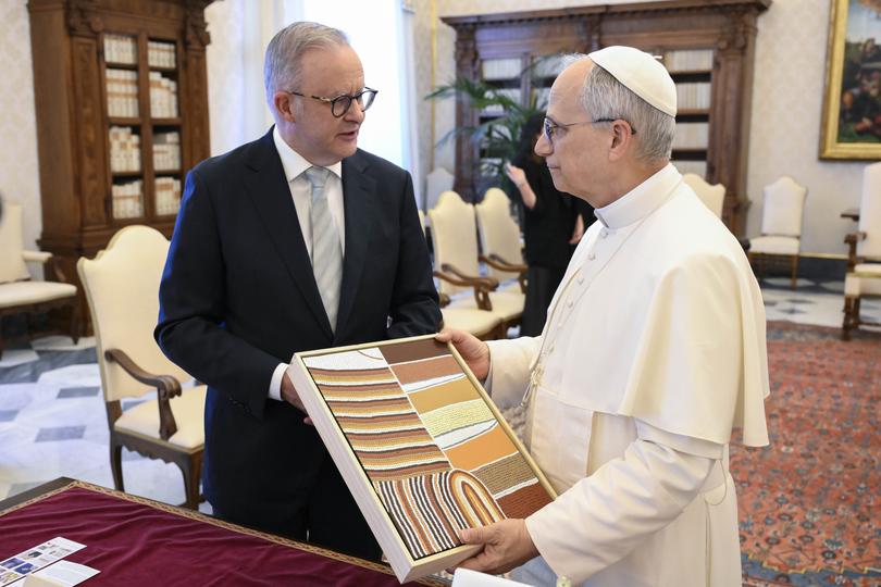 Prime Minister Anthony Albanese has an audience with Pope Leo XIV in Rome.