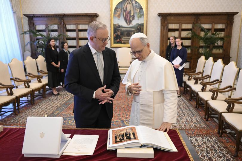 Prime Minister Anthony Albanese has an audience with Pope Leo XIV in Rome.