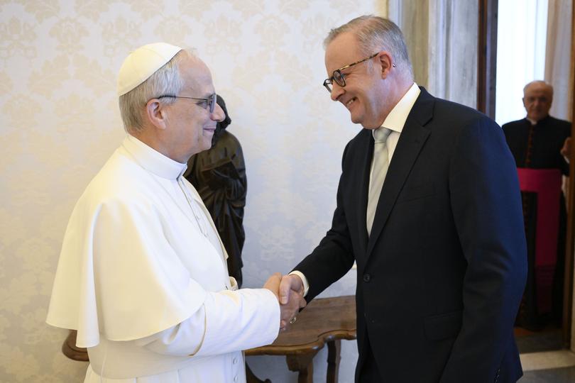 Prime Minister Anthony Albanese has an audience with Pope Leo XIV in Rome.