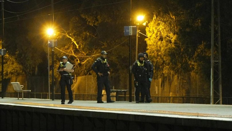 A 16-year-old girl was stabbed on the train in Coburg North on Monday, police say. Picture: 7News