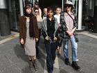 Aahana Nag (centre) has been sentenced to community service for vandalising Peter Dutton's office.