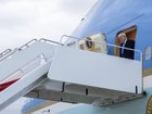 President Donald Trump disembarks from Air Force One at Joint Base Andrews, Md., April 6, 2025. “I believe that we should have the most impressive plane,” President Trump said in May. 