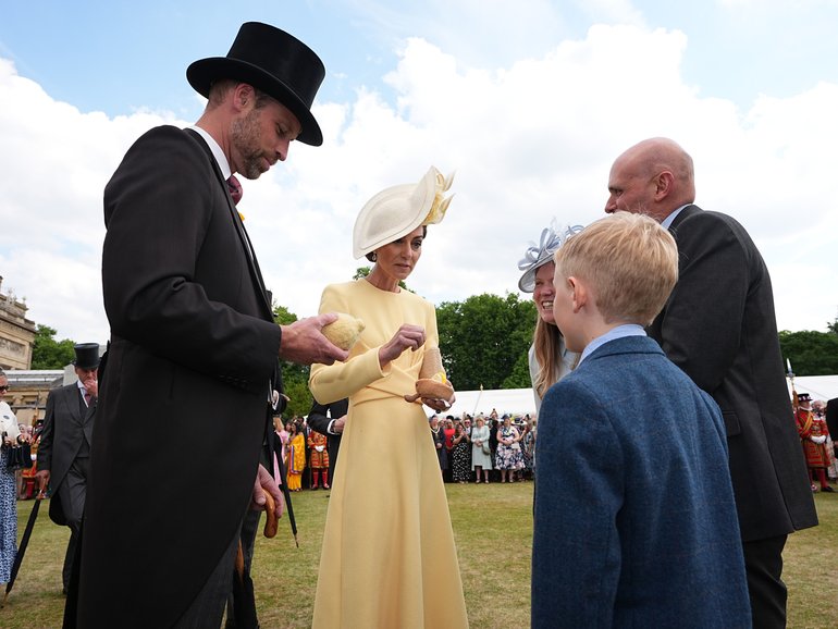 Prince William, Prince of Wales and Catherine, Princess of Wales receive Jellycat soft toys and meets the family of teen cancer victim Liz Hatton.