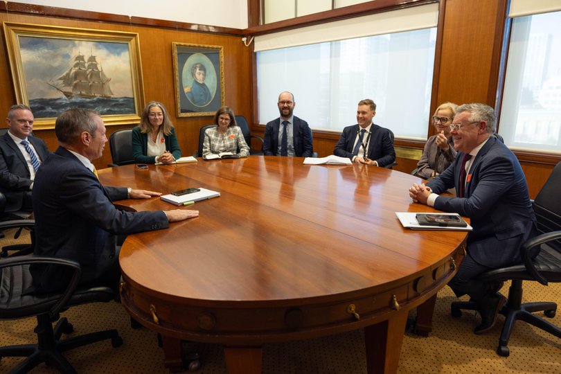 Murray Watts meeting with WA Premier Roger Cook.