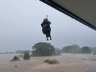 Glenthorne woman Holly Pillotto being collected by an NSW Police Rescue helicopter Sam Halloran/facebook