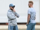 England coach Brendon McCullum (l) and captain Ben Stokes in 2022.