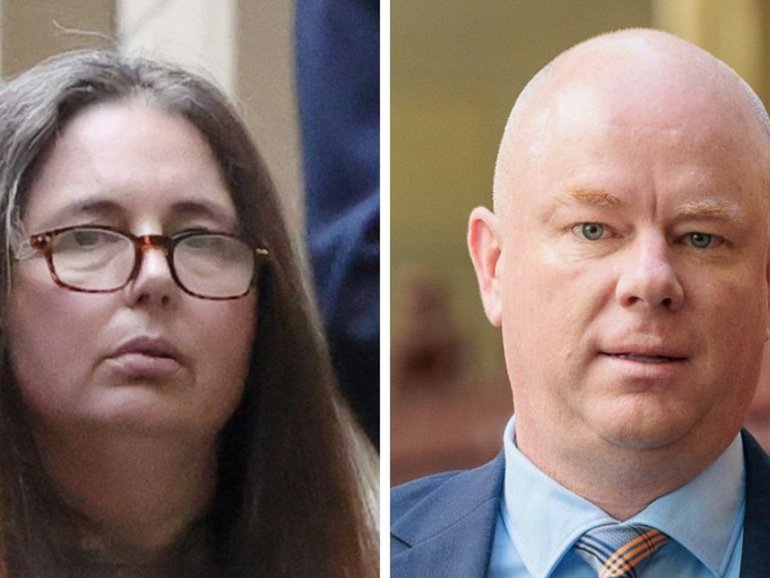 Ms Patterson and her estranged husband Simon Patterson. NewsWire