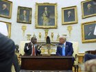 President Donald Trump has spoken to South African President Cyril Ramaphosa in the Oval Office.