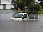 Floodwaters are seen in and around Taree on the mid-north coast of NSW.