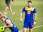 Jeremy McGovern at Eagles training on Thursday.