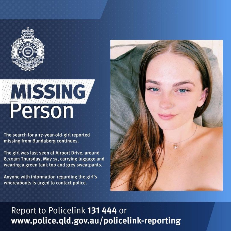 Queensland Police appeal for public assistance to locate Pheobe Bishop, who disappeared without a trace while scheduled to board a flight. Picture: Facebook