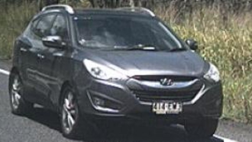 Police are appealing to the public for footage of a grey Hyundai ix35 with Queensland registration 414EW3 to aid their investigation. Picture: QLD Police