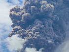 An ash cloud from the Mount Lewotobi Laki-laki volcano after it erupted.
