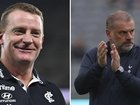 Carlton fan Ange Postecoglou sent a simple text to Michael Voss after the Europa League final. (Richard Wainwright / James Ross/AAP PHOTOS)