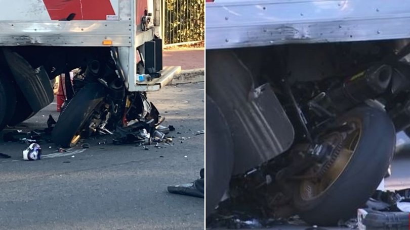 A 46-year-old motorcyclist from Blackwood, sustained serious injuries in the crash and was rushed to hospital.