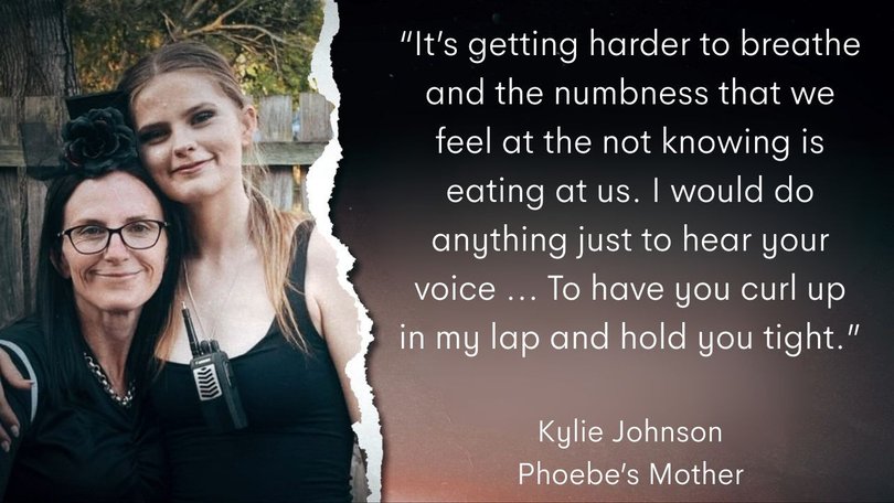 Pheobe Bishop’s mother has shared a heartfelt message as the search continues.