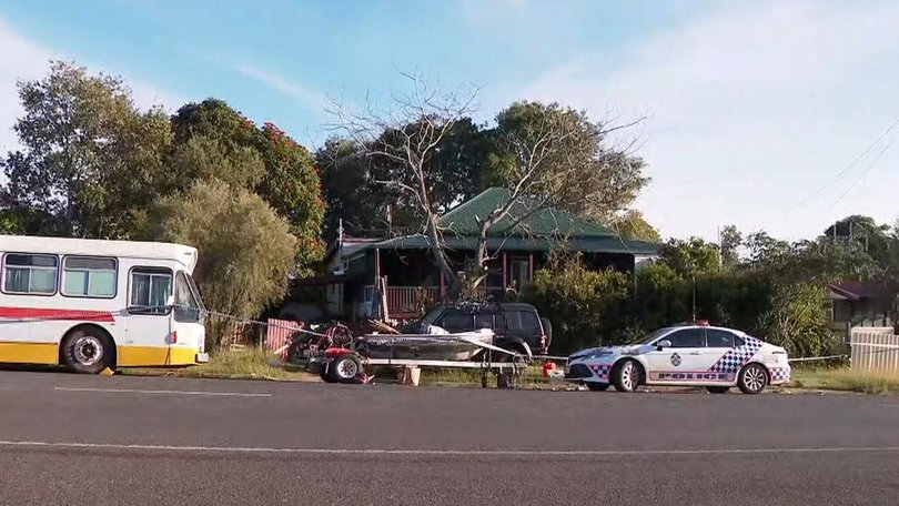 The derelict home in Gin Gin where missing teen Pheobe Bishop lived with her flatmates.