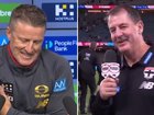 Damien Hardwick wasn’t pleased with Ross Lyon’s shot at Gold Coast.