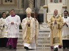 The first American pope formally took possession of two papal basilicas in the Eternal City.