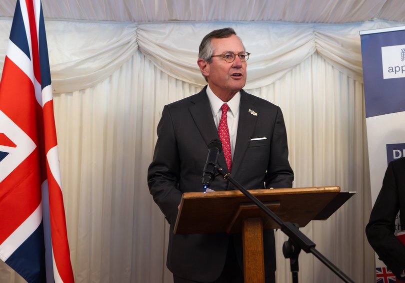 US Ambassador to to the UK Warren Stephens speaking about AUKUS at a London event.