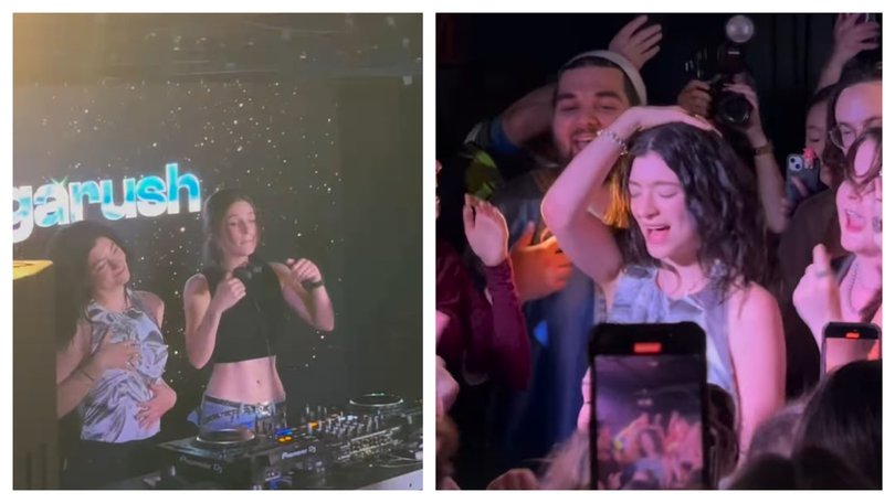 Lorde dances with fans at a Lorde-themed night in Sydney.