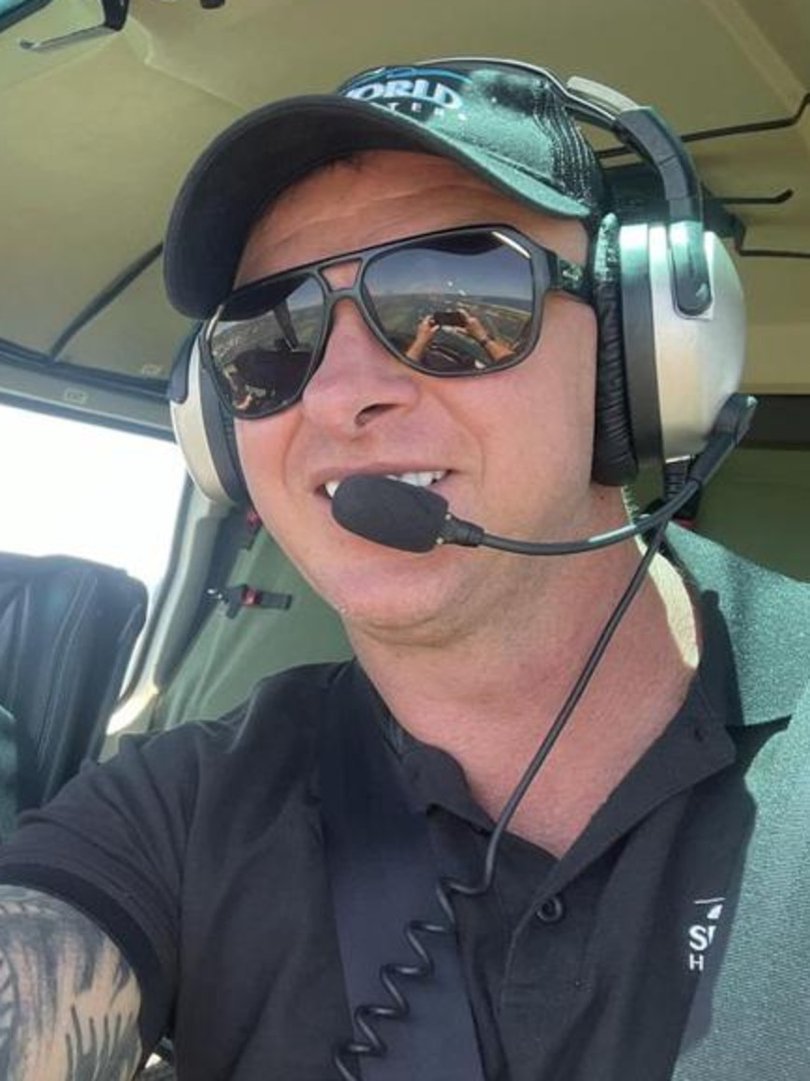 Sea World Helicopters pilot Ashley Jenkinson was killed in the horrific mid-air collision between two choppers above the Southport Broadwater on January 2, 2023. Picture: Supplied
