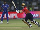 Punjab Kings' Josh Inglis on his way to 73 as Mumbai Indians were brushed aside in Jaipur.   (AP PHOTO)