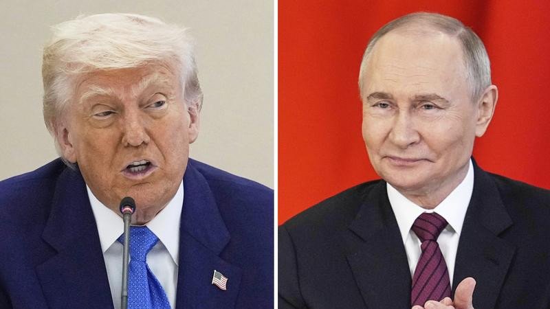 US President Donald Trump says Vladimir Putin has gone ‘crazy’.